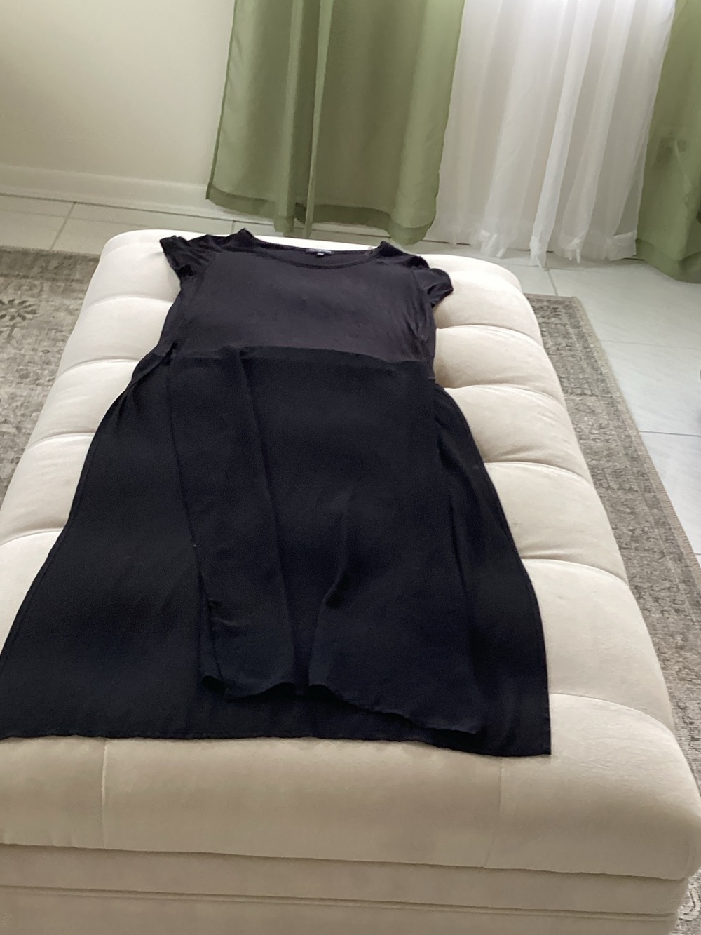 cha cha vente Black Crewneck Tee Dress